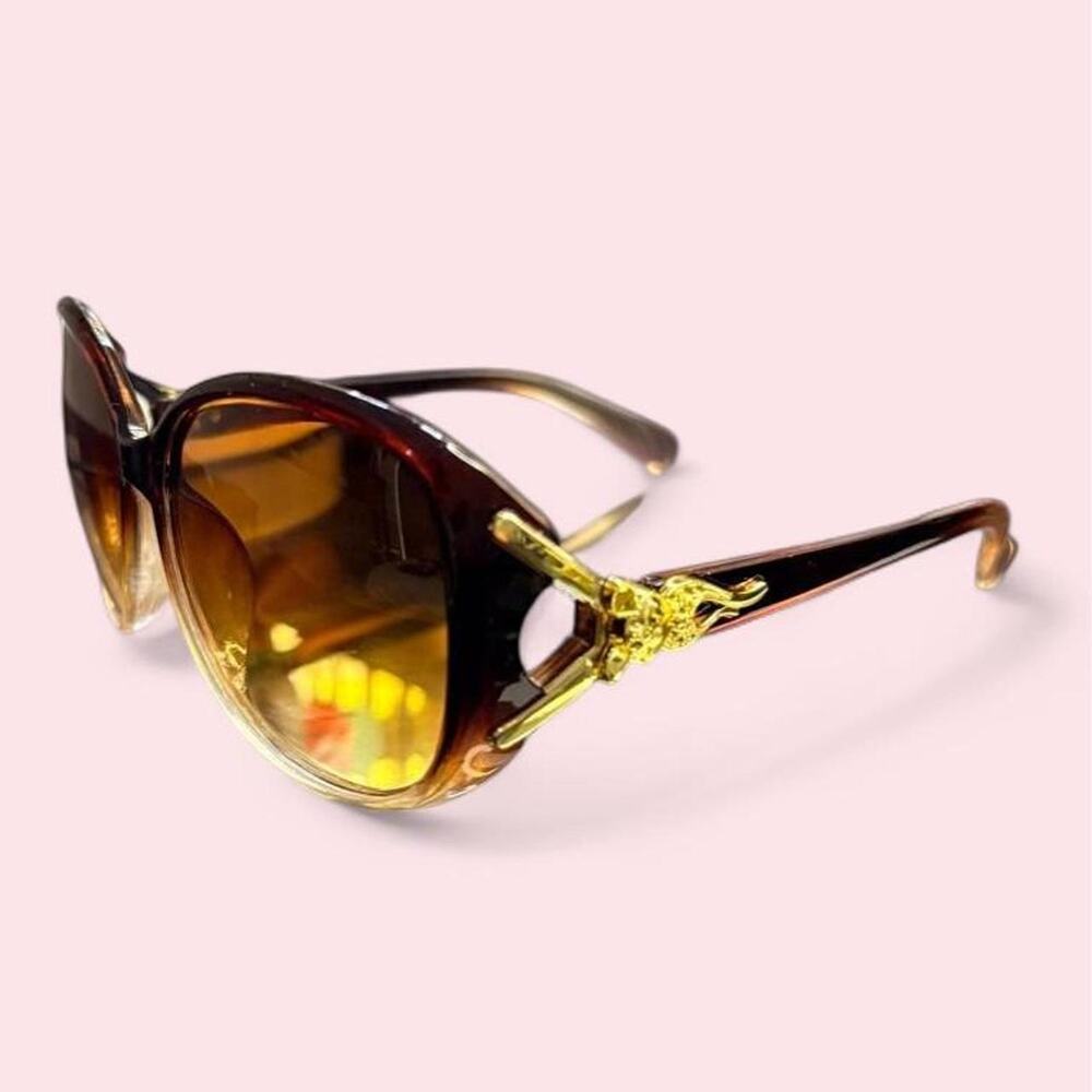 Oversized brown tortoise sunglasses Y2K Beach Summer Style